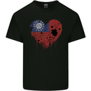 Love Myanmar Flag Burmese Day Football Mens Cotton T-Shirt Tee Top Black