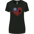 Love Myanmar Flag Burmese Day Football Womens Wider Cut T-Shirt Black