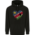 Love Namibia Flag Namibian Day Football Mens 80% Cotton Hoodie Black