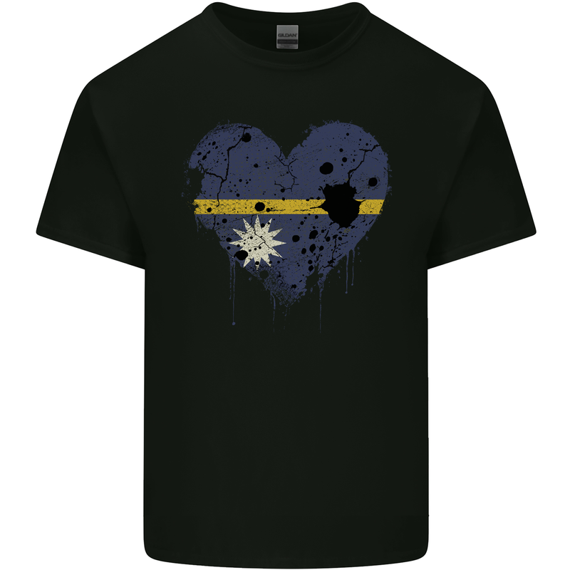 Love Nauru Flag Nauruan Day Football Kids T-Shirt Childrens Black