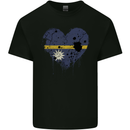 Love Nauru Flag Nauruan Day Football Mens Cotton T-Shirt Tee Top Black