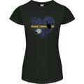 Love Nauru Flag Nauruan Day Football Womens Petite Cut T-Shirt Black
