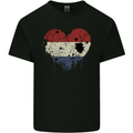 Love Netherlands Flag Holland Dutch Day Football Mens Cotton T-Shirt Tee Top Black