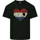 Love Netherlands Flag Holland Dutch Day Football Mens Cotton T-Shirt Tee Top Black