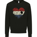 Love Netherlands Flag Holland Dutch Day Football Mens Sweatshirt Jumper Black