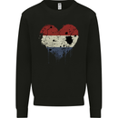 Love Netherlands Flag Holland Dutch Day Football Mens Sweatshirt Jumper Black