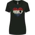 Love Netherlands Flag Holland Dutch Day Football Womens Wider Cut T-Shirt Black