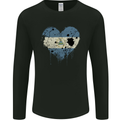 Love Nicaragua Flag Nicaraguan Day Football Mens Long Sleeve T-Shirt Black