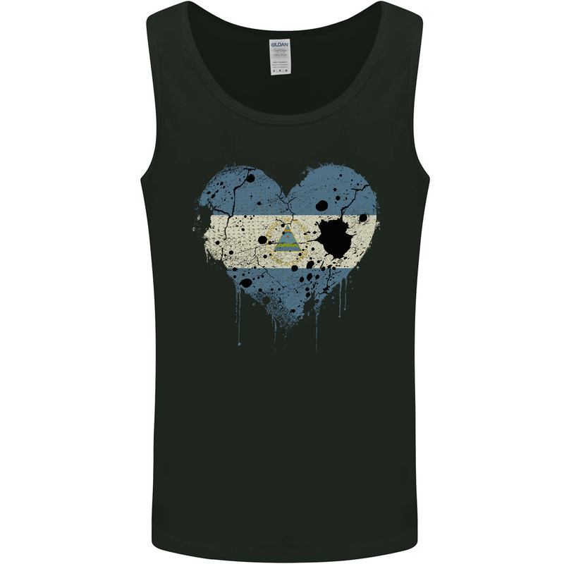 Love Nicaragua Flag Nicaraguan Day Football Mens Vest Tank Top Black