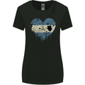 Love Nicaragua Flag Nicaraguan Day Football Womens Wider Cut T-Shirt Black