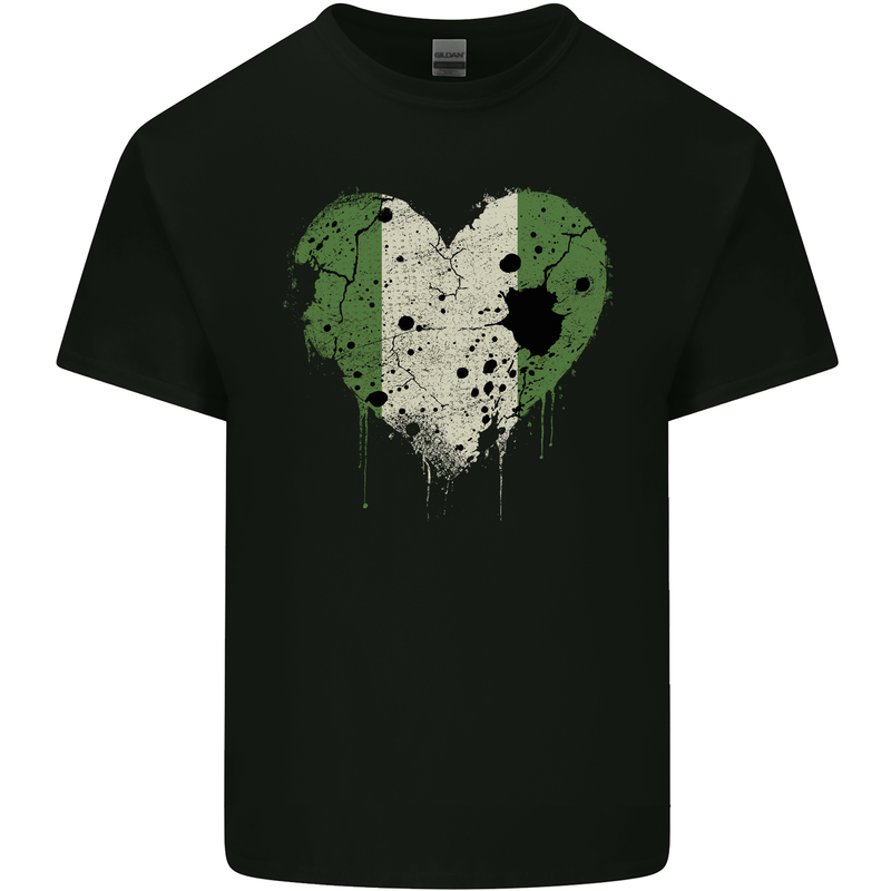 Love Niger Flag Nigerien Day Football Mens Cotton T-Shirt Tee Top Black