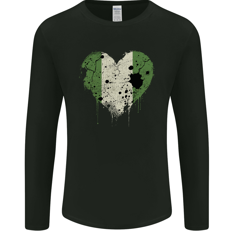 Love Niger Flag Nigerien Day Football Mens Long Sleeve T-Shirt Black