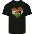 Love Nigeria Flag Nigerian Day Football Mens Cotton T-Shirt Tee Top Black
