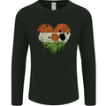 Love Nigeria Flag Nigerian Day Football Mens Long Sleeve T-Shirt Black