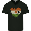 Love Nigeria Flag Nigerian Day Football Mens V-Neck Cotton T-Shirt Black
