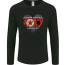Love North Korea Flag Korean Day Football Mens Long Sleeve T-Shirt Black