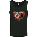 Love North Korea Flag Korean Day Football Mens Vest Tank Top Black