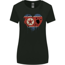 Love North Korea Flag Korean Day Football Womens Wider Cut T-Shirt Black