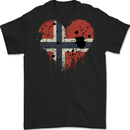 Love Norway Flag Norwegian Day Football Mens Gildan Cotton T-Shirt Black