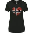 Love Norway Flag Norwegian Day Football Womens Wider Cut T-Shirt Black
