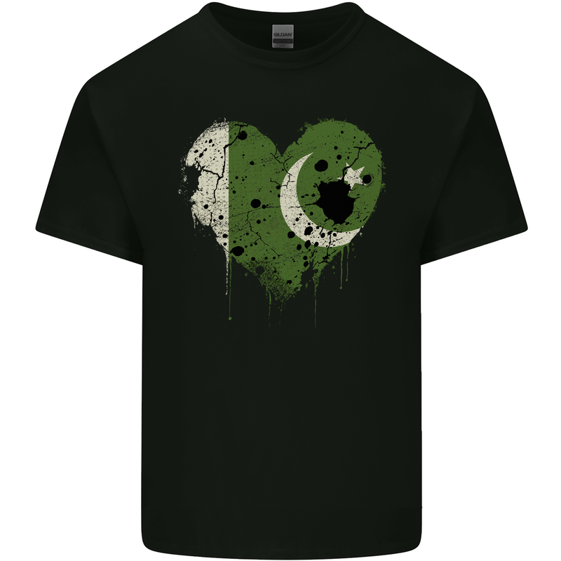 Love Pakistan Flag Pakistani Day Football Kids T-Shirt Childrens Black
