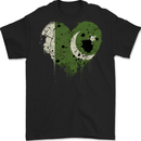 Love Pakistan Flag Pakistani Day Football Mens Gildan Cotton T-Shirt Black