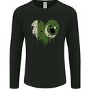 Love Pakistan Flag Pakistani Day Football Mens Long Sleeve T-Shirt Black