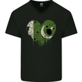 Love Pakistan Flag Pakistani Day Football Mens V-Neck Cotton T-Shirt Black