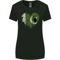 Love Pakistan Flag Pakistani Day Football Womens Wider Cut T-Shirt Black