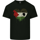 Love Palestine Flag Palestinian Day Football Mens Cotton T-Shirt Tee Top Black