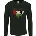 Love Palestine Flag Palestinian Day Football Mens Long Sleeve T-Shirt Black