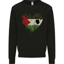 Love Palestine Flag Palestinian Day Football Mens Sweatshirt Jumper Black