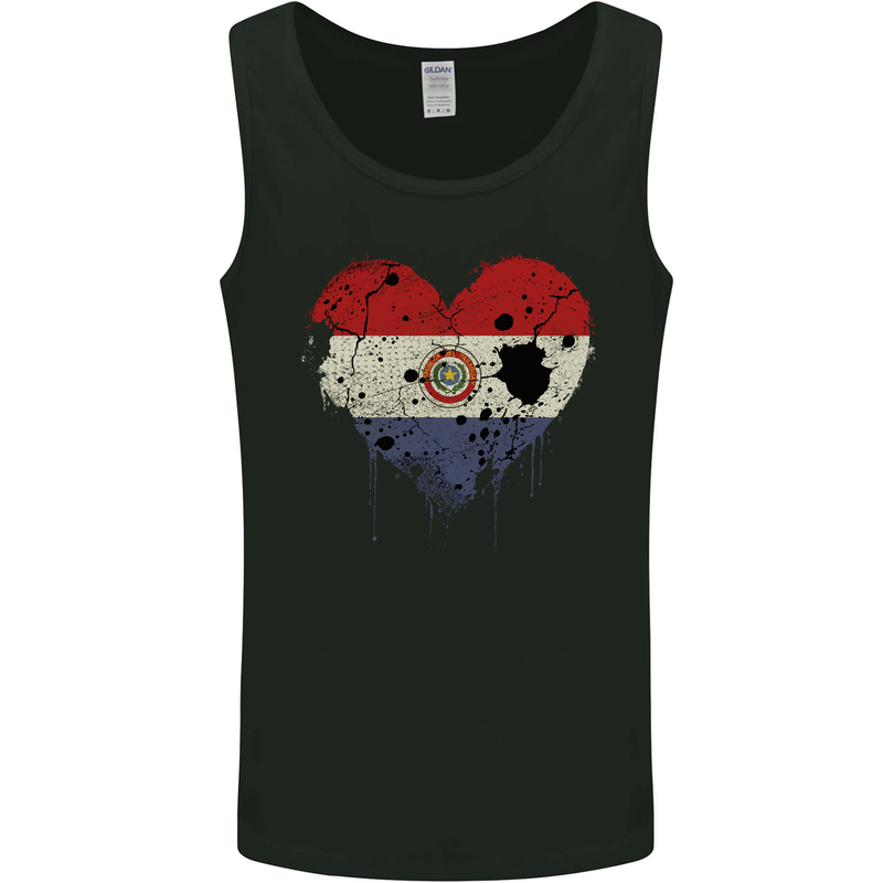 Love Paraguay Flag Paraguayan Day Football Mens Vest Tank Top Black