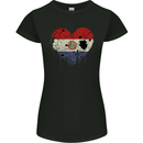 Love Paraguay Flag Paraguayan Day Football Womens Petite Cut T-Shirt Black