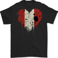 Love Peru Flag Peruvian Day Football Mens Gildan Cotton T-Shirt Black