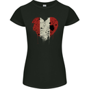Love Peru Flag Peruvian Day Football Womens Petite Cut T-Shirt Black