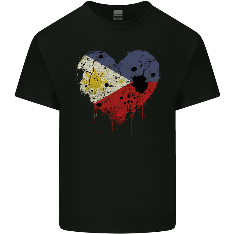 Love Philippines Flag Philipino Day Football Kids T-Shirt Childrens Black