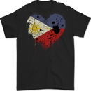 Love Philippines Flag Philipino Day Football Mens Gildan Cotton T-Shirt Black