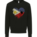 Love Philippines Flag Philipino Day Football Mens Sweatshirt Jumper Black