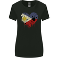 Love Philippines Flag Philipino Day Football Womens Wider Cut T-Shirt Black