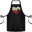 Love Poland Flag Polish Day Football Cotton Apron 100% Organic Black