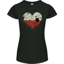 Love Poland Flag Polish Day Football Womens Petite Cut T-Shirt Black