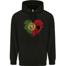 Love Portugal Flag Portuguese Day Football Childrens Kids Hoodie Black