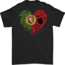 Love Portugal Flag Portuguese Day Football Mens Gildan Cotton T-Shirt Black