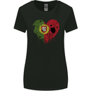 Love Portugal Flag Portuguese Day Football Womens Wider Cut T-Shirt Black
