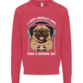 Love Pugs and Gaming Gamer Kids Sweatshirt Jumper Heliconia