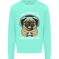 Love Pugs and Gaming Gamer Kids Sweatshirt Jumper Peppermint