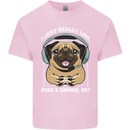 Love Pugs and Gaming Gamer Kids T-Shirt Childrens Light Pink