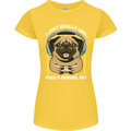 Love Pugs and Gaming Gamer Womens Petite Cut T-Shirt Yellow