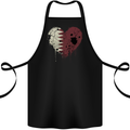 Love Qatar Flag Qatari Day Football Cotton Apron 100% Organic Black